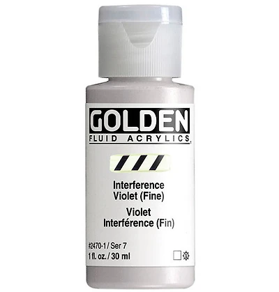 Acrylique fluide - 1 oz  violet interference fin  s7