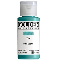 Acrylic fluid - 1 oz  teal  s3