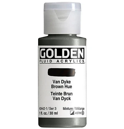 Acrylique fluide - 1 oz  brun vandyke imitation  s3