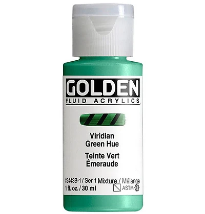 Acrylique fluide - 1 oz  vert emeraude imitation  s1