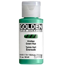 Acrylic fluid - 1 oz  viridescent green hue  s1