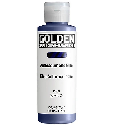 Acrylic fluid - 4 oz  anthraquinone blue  s7