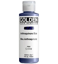 Acrylic fluid - 4 oz  anthraquinone blue  s7