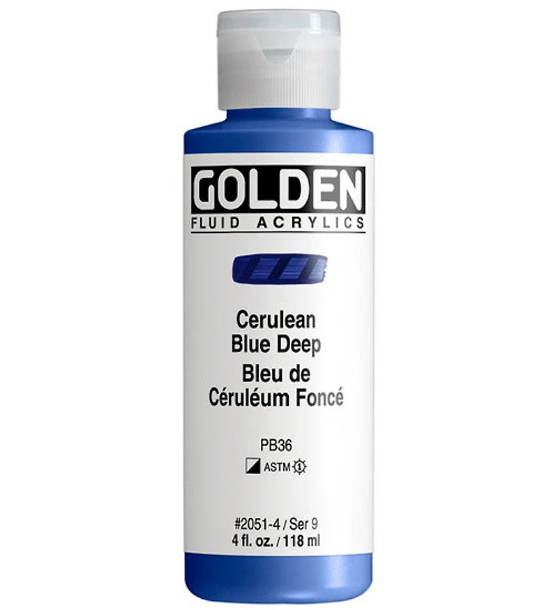 Acrylic fluid - 4 oz dark cerulean blue s9
