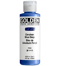 Acrylic fluid - 4 oz  dark cerulean blue  s9