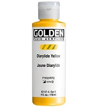 Acrylic fluid - 4 oz  diarylide yellow  s6