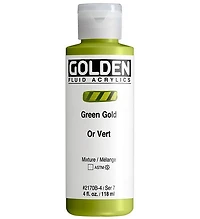 Acrylic fluid - 4 oz  green gold  s7