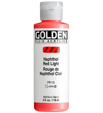 Acrylique fluide - 4 oz  rouge naphthol clair  s5