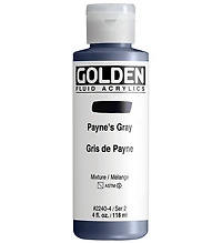 Acrylic fluid - 4 oz  paynes gray  s2