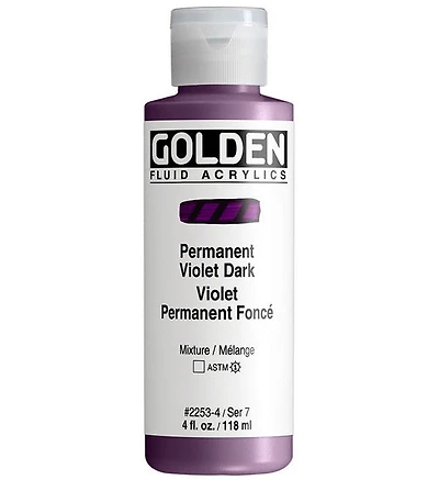 Acrylique fluide - 4 oz  violet permanent foncé  s7