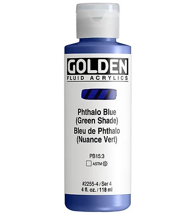 Acrylic fluid - 4 oz  phthalo blue green shade  s4
