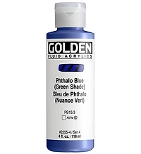 Acrylic fluid - 4 oz  phthalo blue green shade  s4