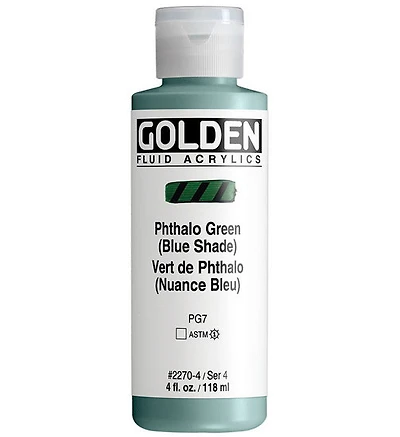 Acrylic fluid - 4 oz  phthalo green blue shade  s4