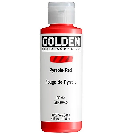 Acrylique fluide - 4 oz  rouge de pyrrole  s8