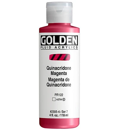 Acrylic fluid - 4 oz  quinacridone magenta  s7