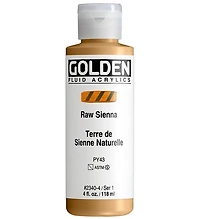 Acrylic fluid - 4 oz  raw sienna  s1