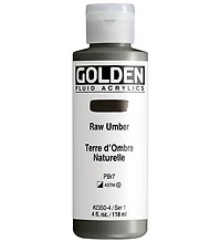 Acrylic fluid - 4 oz  raw umber  s1