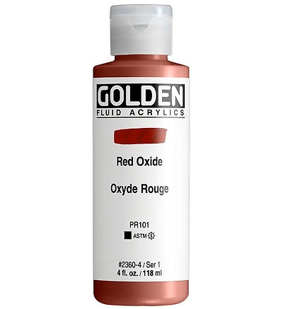 Acrylic fluid - 4 oz  red oxide  s1