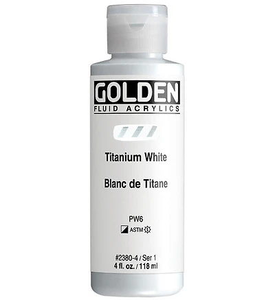 Acrylique fluide - 4 oz blanc de titane s1