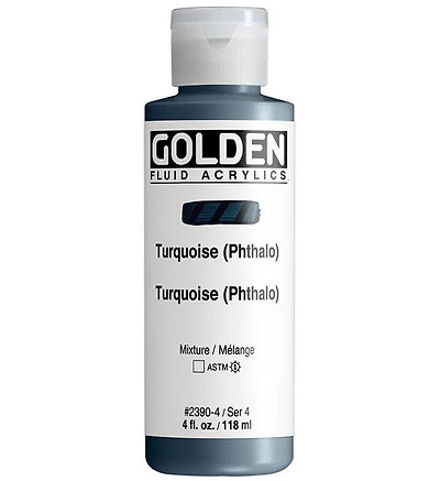 Acrylique fluide - 4 oz  turquoise phthalo  s4