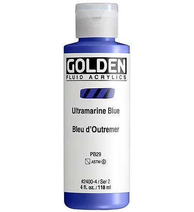 Acrylic fluid - 4 oz  ultramarine blue  s2