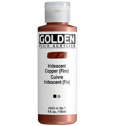 Acrylique fluide - 4 oz cuivre iridescent s7