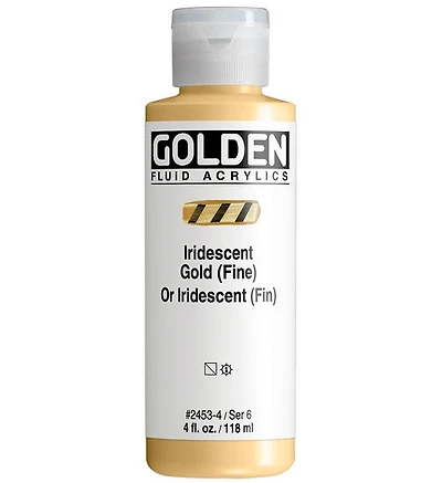 Acrylique fluide - 4 oz  or iridescent  s6