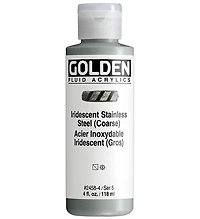 Acrylic fluid - 4 oz  iridescent stainless steel  s5