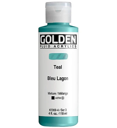 Acrylic fluid - 4 oz  teal  s3