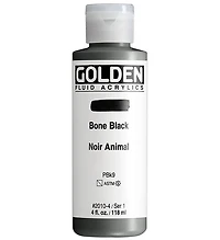 Acrylique fluide - 4 oz  noir animal  s1