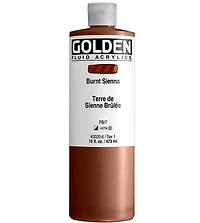 Acrylic fluid - 16 oz  burnt sienna  s1