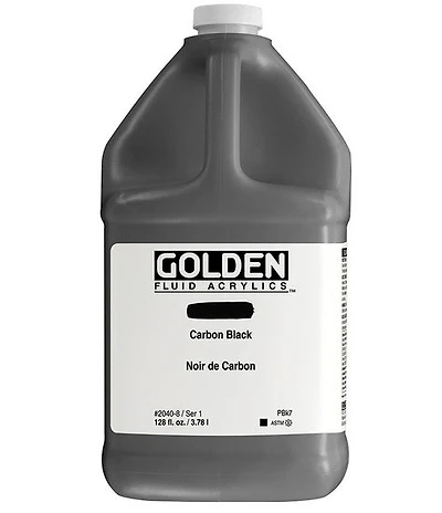 Acrylique fluide - 128 oz noir de carbone s1