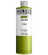 Acrylic fluid - 16 oz  green gold  s7