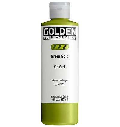 Acrylique fluide - 8 oz  or vert  s7