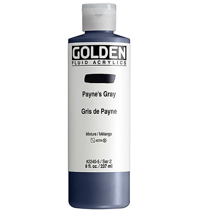Acrylique fluide - 8 oz  gris de payne  s2