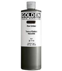 Acrylic fluid - 16 oz  raw umber  s1
