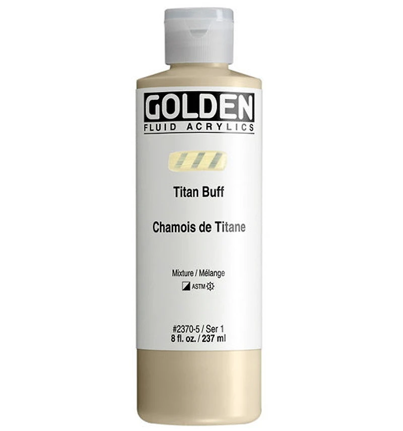 Acrylique fluide - 8 oz chamois de titane s1