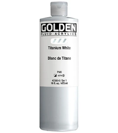 Acrylique fluide - 16 oz blanc de titane s1