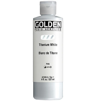 Acrylic fluid - 8 oz  titanium white  s1