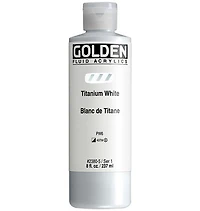 Acrylic fluid - 8 oz  titanium white  s1
