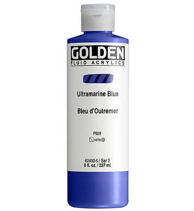 Acrylic fluid - 8 oz  ultramarine blue