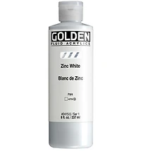 Acrylique fluide - 8 oz  blanc de zinc  s1
