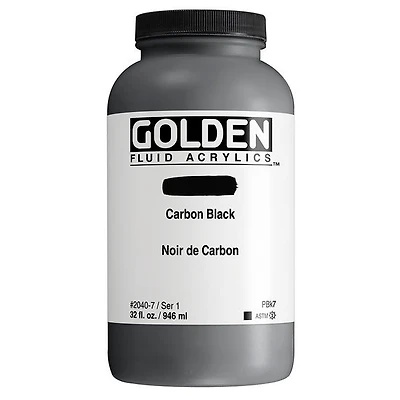 Acrylic fluid - 32 oz  carbon black  s1