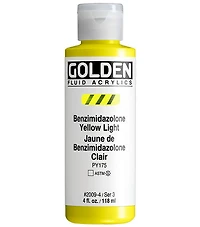 Acrylic fluid - 4 oz  light benzimidazolone yellow  s3