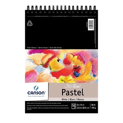 Cahier papier mi-teintes - spirale - 80lb - 9x12po - noir (24f)