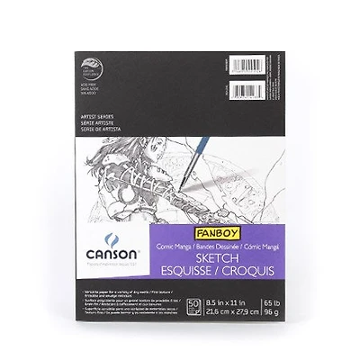 Cahier croquis manga - 65lb - 8.5x11po (50f)