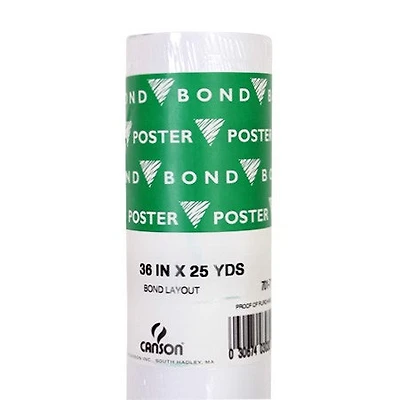 Rouleau papier bond - 36po - 25v