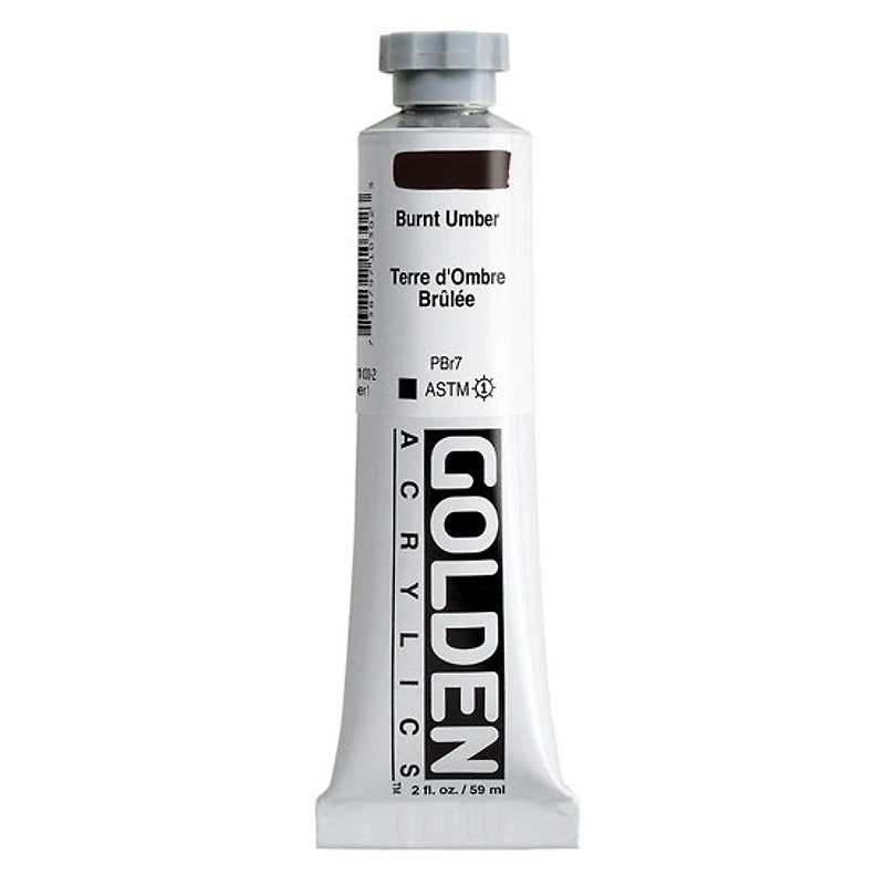 Acrylic heavy body - 2 oz burnt umber s1