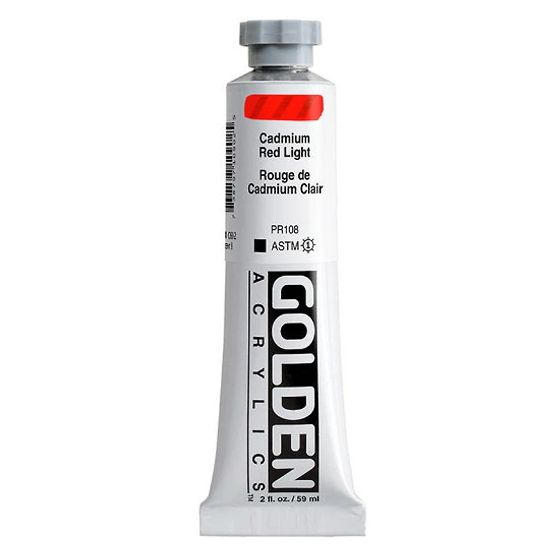 Acrylic heavy body - 2 oz cadmium red light s9
