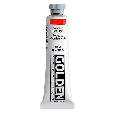 Acrylic heavy body - 2 oz cadmium red light s9